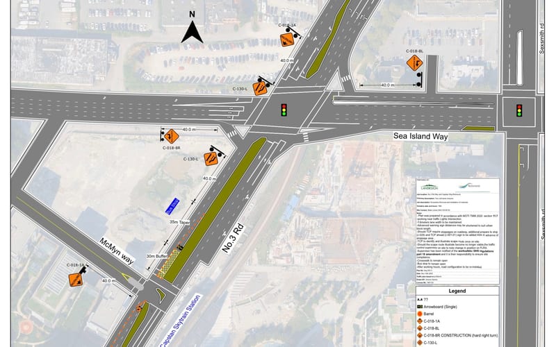 Richmond No. 3 Rd and Capstan Way traffic management plan